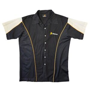 Y2k Thor Shirt Men L Button Up Short Sleeve Moto Racing Dirt Bike Outdoors 2000s